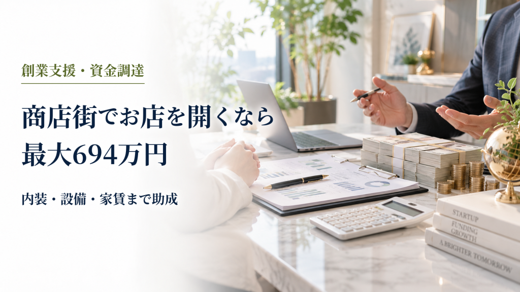 商店街でお店を開くなら最大694万円 のアイキャッチ