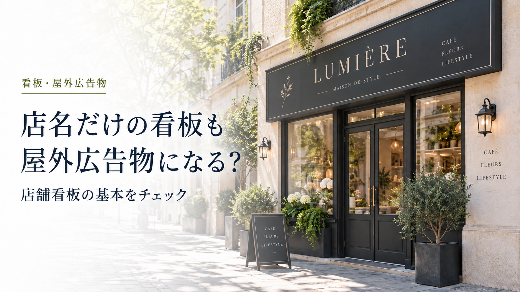 店名だけの看板も屋外広告物になる？ のアイキャッチ