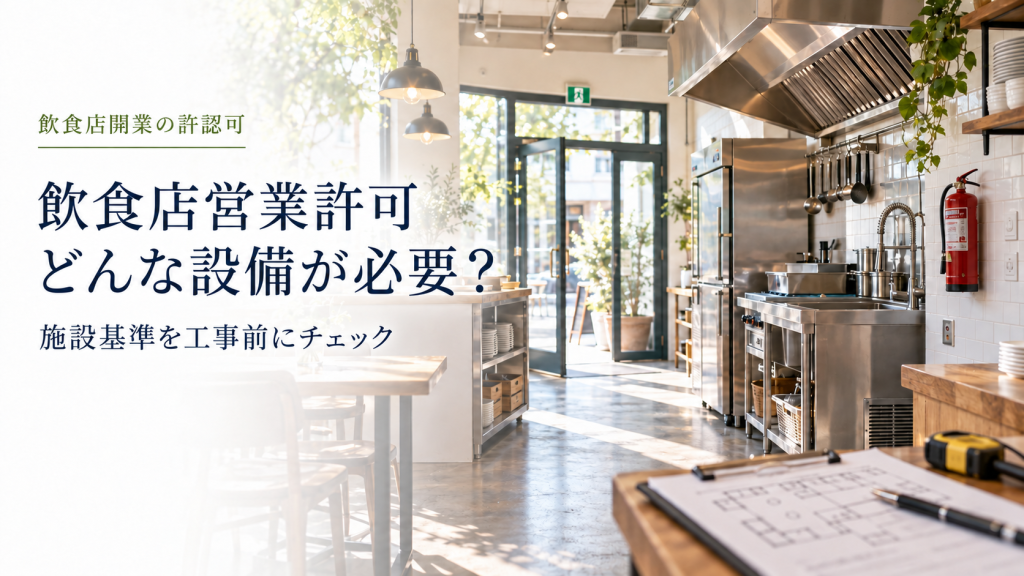 飲食店営業許可・どんな設備が必要？ のアイキャッチ