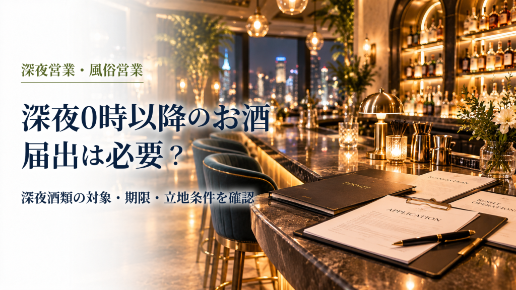 深夜0時以降のお酒届出は必要？ のアイキャッチ