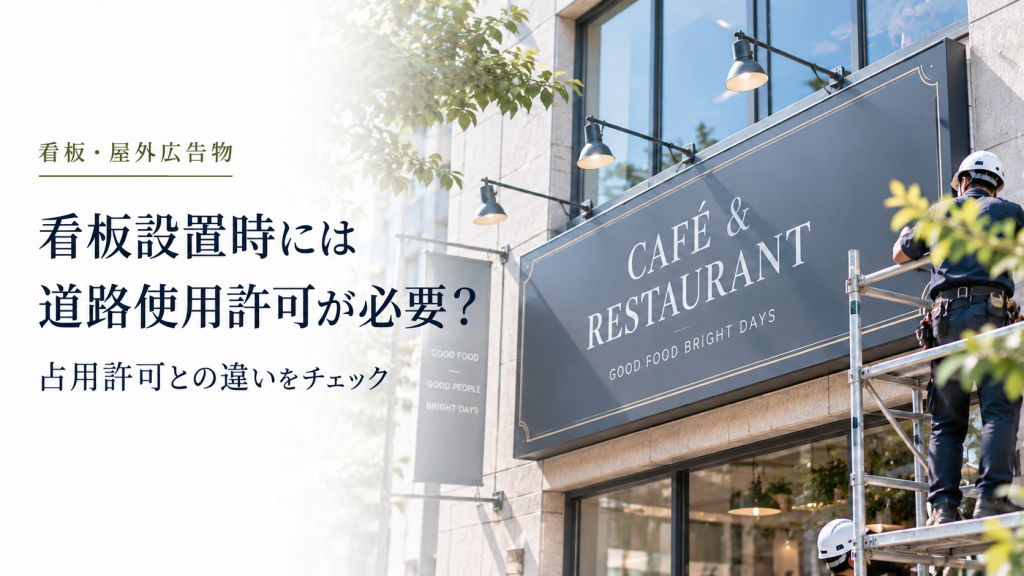 看板設置時に道路使用許可が必要？ のアイキャッチ