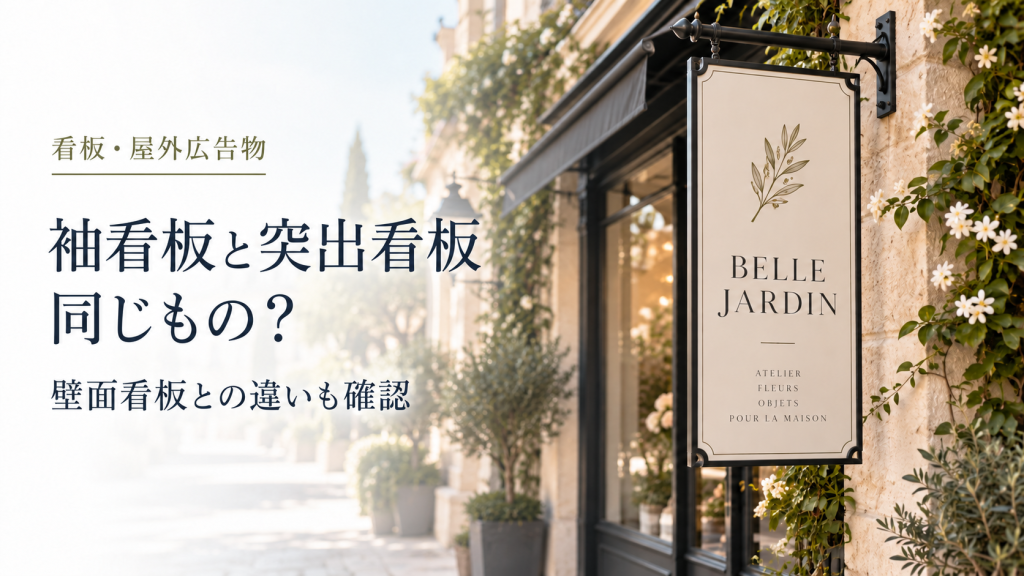 袖看板と突出看板は同じもの？ のアイキャッチ