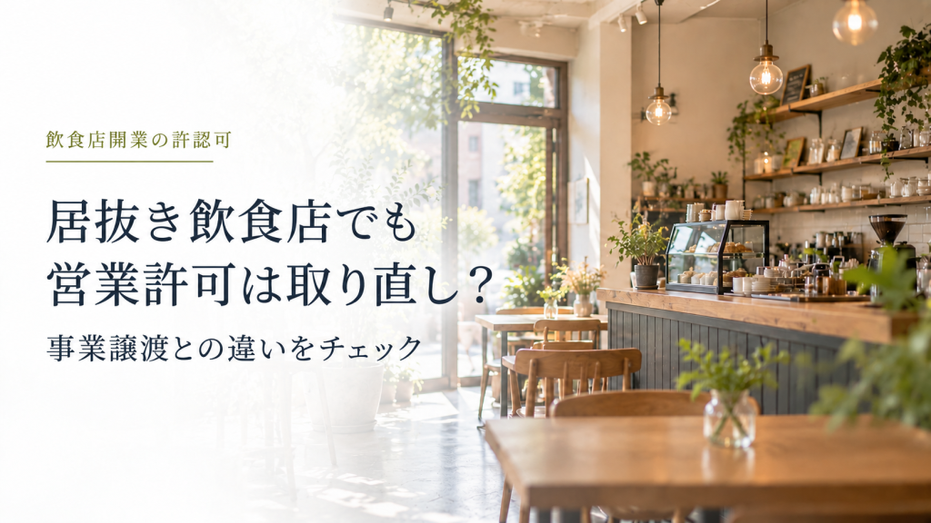 居抜き飲食店でも営業許可は取り直し？ のアイキャッチ