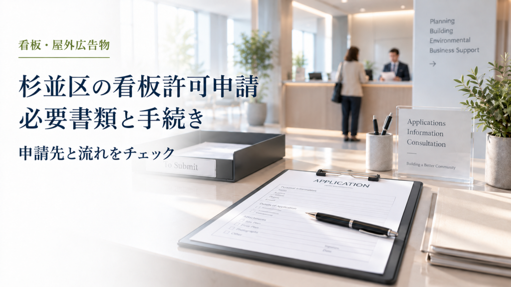 世田谷区の看板許可申請・必要書類と手続きのアイキャッチ