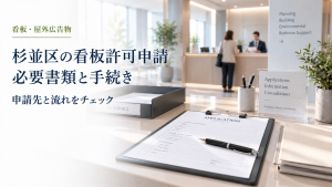 世田谷区の看板許可申請・必要書類と手続きのアイキャッチ
