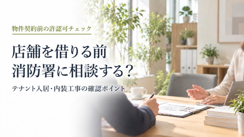 店舗を借りる前の消防署相談 のアイキャッチ